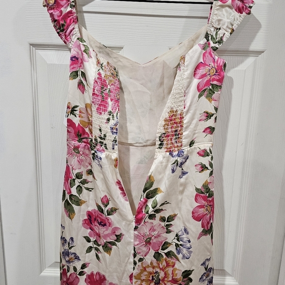 Reformation Genesis Silk Dress in Giverny - Picture 5 of 7